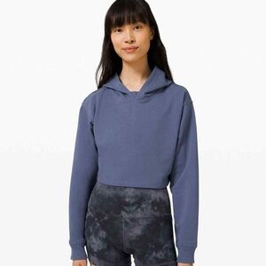 LULULEMON All Yours Cropped Hoodie in Ink Blue Size 4
